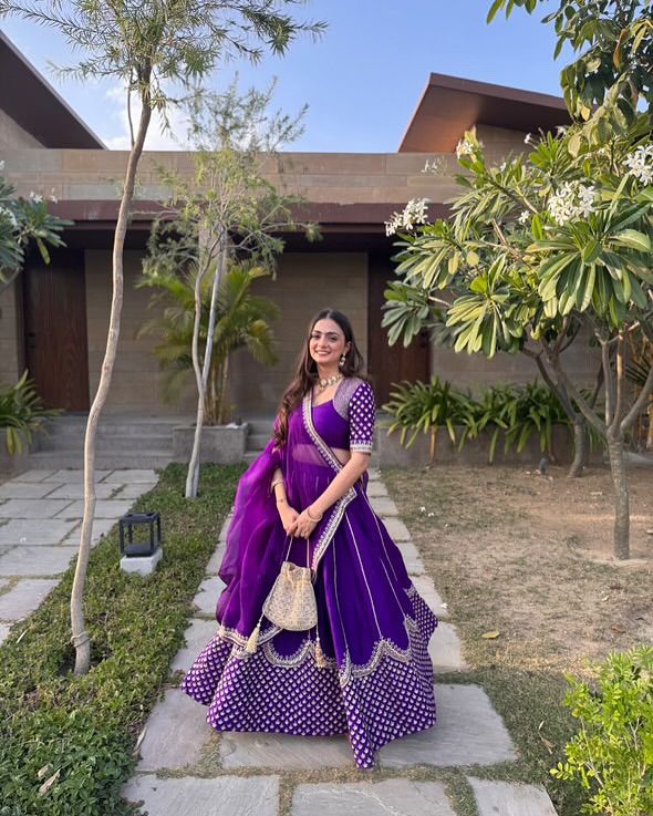 QRC 345 Foux Gorgette Sequnce Surat Designer Lehenga Choli Wholesale Market